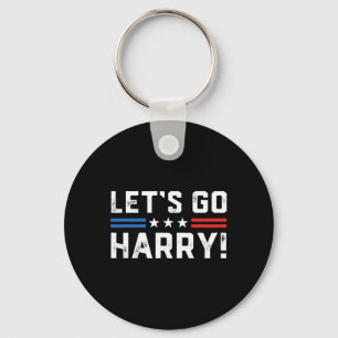 Harris W 2024 Let's Go Harry Funny Harry B Politic Key Ring