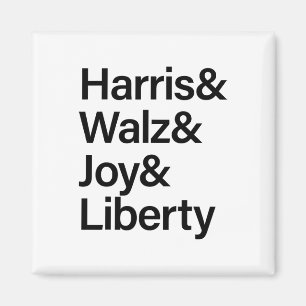 Harris W Joy Liberty Vote Kamala Harris President Magnet