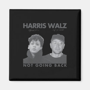 Harris W Not Going Back 80s Photo Retro 2024 Vote Magnet