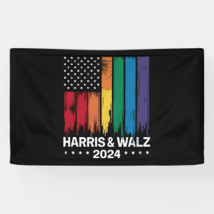 Harris Waltz 2024 Election Gay Tim Waltz LGBTQ Banner