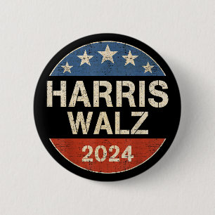 Harris Waltz 2024 Election Kamala Harris Tim Waltz 6 Cm Round Badge