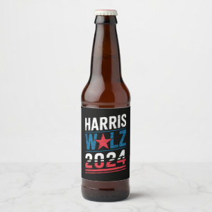 Harris Waltz 2024 Election Kamala Harris Tim Waltz Beer Bottle Label