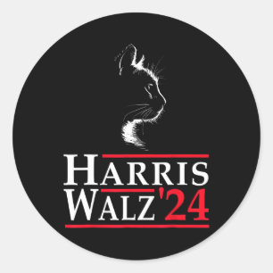 Harris Waltz 2024 Election Kamala Harris Tim Waltz Classic Round Sticker