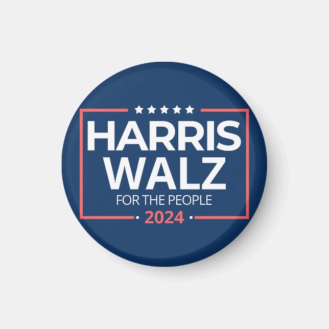 Harris Waltz 2024 Election Kamala Harris Tim Waltz Magnet (Front)