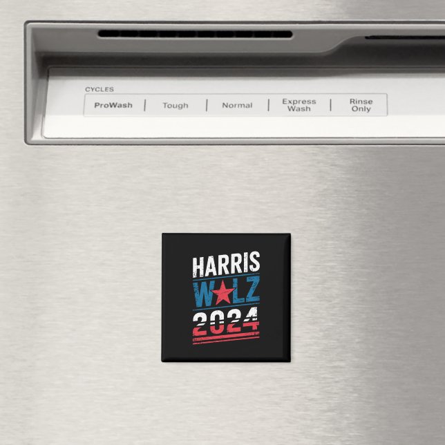Harris Waltz 2024 Election Kamala Harris Tim Waltz Magnet (In Situ (Dishwasher))