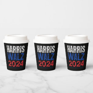 Harris Waltz 2024 Election Kamala Harris Tim Waltz Paper Cups