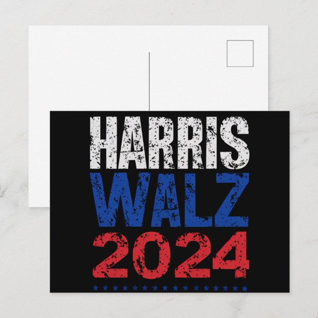 Harris Waltz 2024 Election Kamala Harris Tim Waltz Postcard (Front/Back)