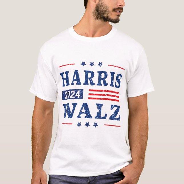 Harris Waltz 2024 Election Kamala Harris Tim Waltz T-Shirt (Front)