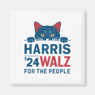 Harris Waltz 2024 For The People Funny Cat Lady Ka Magnet