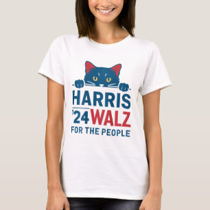 Harris Waltz 2024 For The People Funny Cat Lady Ka T-Shirt