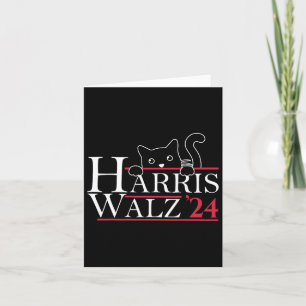Harris Waltz 2024 Funny Cat Lady Kamala Harris Tim Card