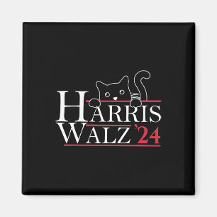 Harris Waltz 2024 Funny Cat Lady Kamala Harris Tim Magnet