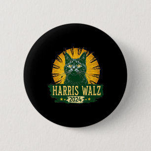 Harris Waltz 2024 Humour Cat Election Kamala Harri 6 Cm Round Badge