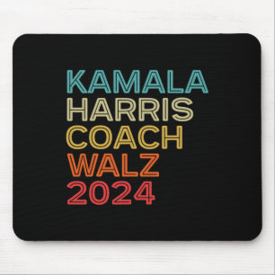 Harris Waltz 2024 Kamala Harris Coach W 2024 Retro Mouse Mat