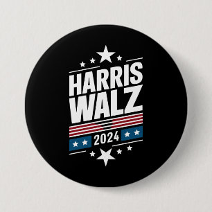 Harris Waltz 2024 Kamala Harris Tim Waltz 2024  7.5 Cm Round Badge