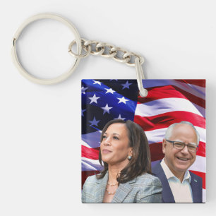 Harris Waltz 2024 - Kamala Harris Tim Waltz  Key Ring