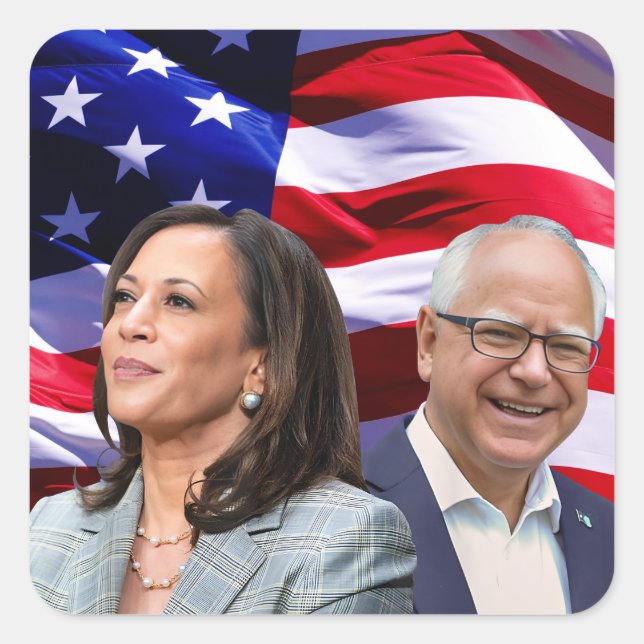 Harris Waltz 2024 - Kamala Harris Tim Waltz  Square Sticker (Front)