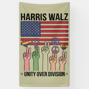 Harris Waltz 2024 Unity Over Division Banner