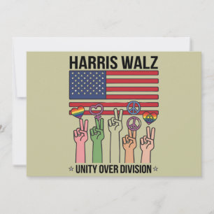Harris Waltz 2024 Unity Over Division Invitation