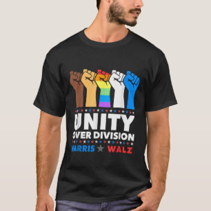 Harris Waltz 2024 Unity Over Division Kamala Harri T-Shirt
