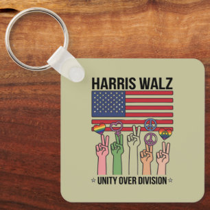 Harris Waltz 2024 Unity Over Division Key Ring
