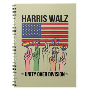 Harris Waltz 2024 Unity Over Division Notebook