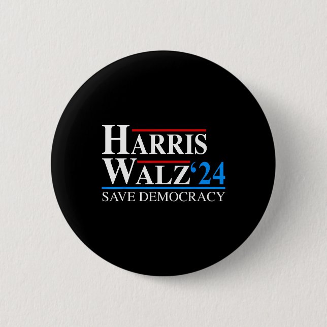 Harris Waltz 2024 Vice President Kamala Harris Tim 6 Cm Round Badge (Front)