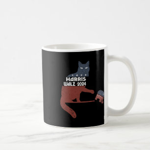 Harris Waltz 2024 Vp President Election Funny Cat Coffee Mug