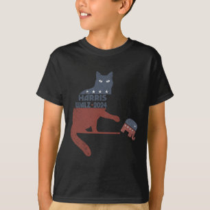 Harris Waltz 2024 Vp President Election Funny Cat T-Shirt