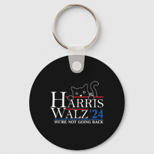 Harris Waltz 2024 We're Not Going Back Funny Cat L Key Ring