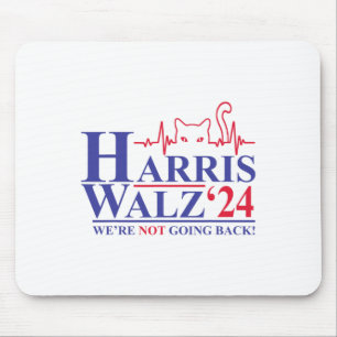 Harris Waltz 2024 We're Not Going Back Funny Cat L Mouse Mat