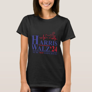 Harris Waltz 2024 We're Not Going Back Funny Cat L T-Shirt