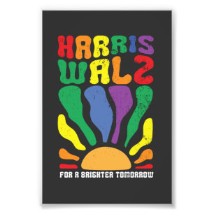 Harris Waltz for a Brighter Tomorrow Kamala LGBT Photo Print