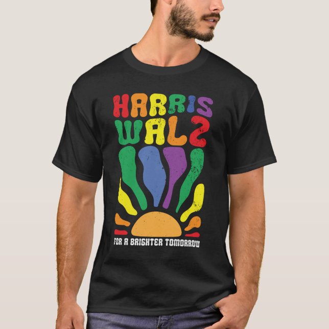 Harris Waltz for a Brighter Tomorrow Kamala LGBT  T-Shirt (Front)
