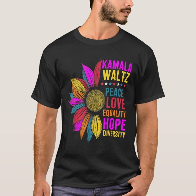 Harris Waltz Peace Love Equality Hope Diversity  T-Shirt (Front)