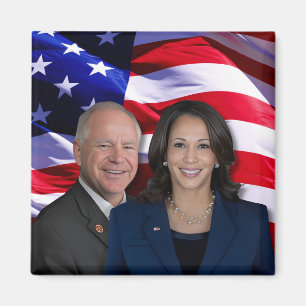 Harris Waltz Photo 2024 - Kamala Harris Tim Waltz Magnet
