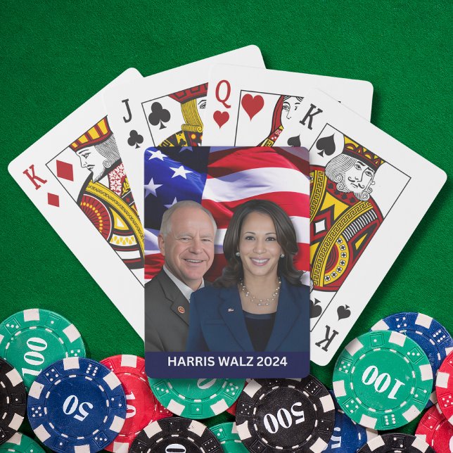 Harris Waltz Photo 2024 - Kamala Harris Tim Waltz Playing Cards (Creator Uploaded)