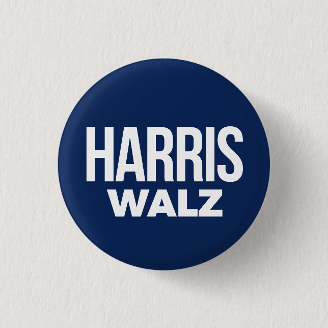 Harris Walz 2024 3 Cm Round Badge (Front)