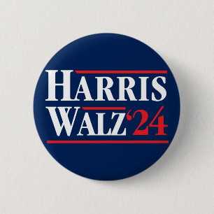 Harris Walz 2024 6 Cm Round Badge
