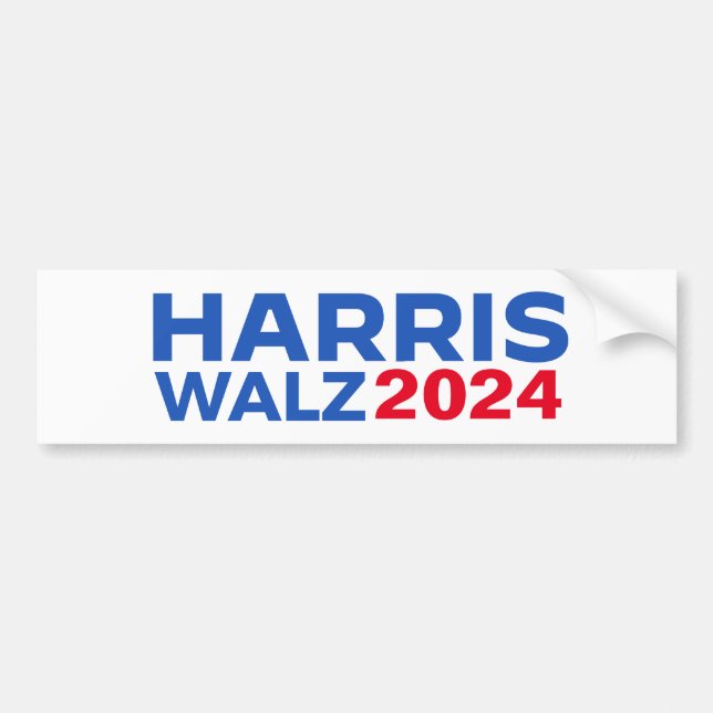 Harris Walz 2024 Bumper Sticker (Front)