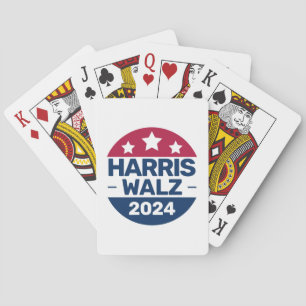 Harris Walz 2024 Campaign for President Patriotic Playing Cards