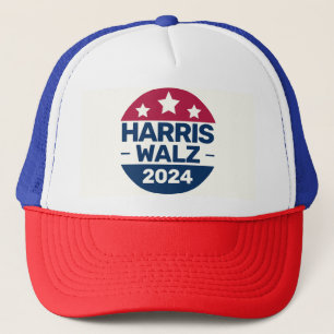 Harris Walz 2024 Campaign for President Patriotic  Trucker Hat