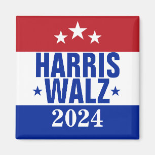 Harris Walz 2024 Campaign Red Blue Magnet