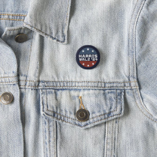 Harris Walz 2024 Campaign USA Flag 3 Cm Round Badge