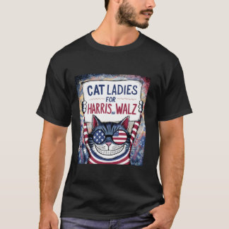 Harris Walz 2024 Cat Ladies for Harris and Walz Wa T-Shirt