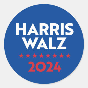 Harris Walz 2024 Classic Round Sticker