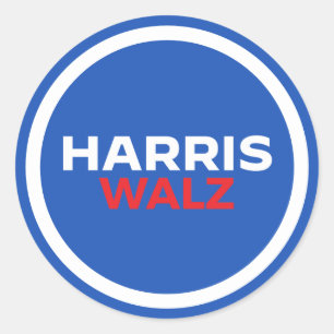 Harris Walz 2024 Classic Round Sticker