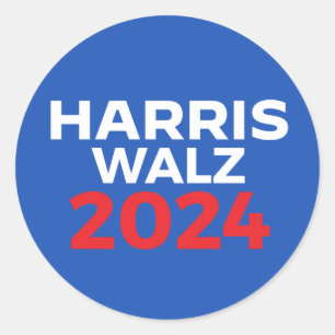 Harris Walz 2024 Classic Round Sticker