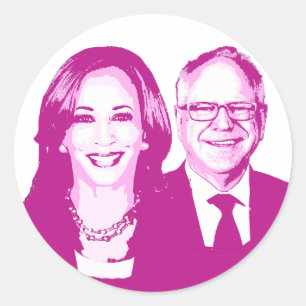 Harris Walz 2024 Classic Round Sticker