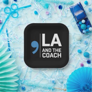 Harris Walz 2024 Comma La and The Coach 2024 Paper Plate